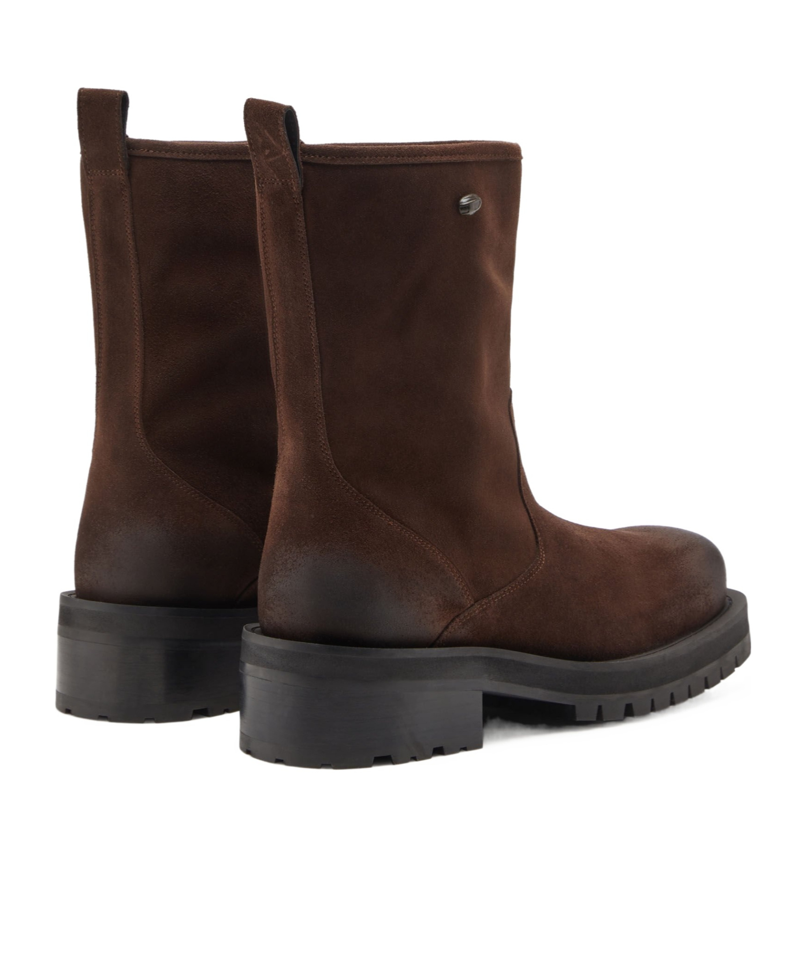 Diesel D-texan Suede Boots In Brown
