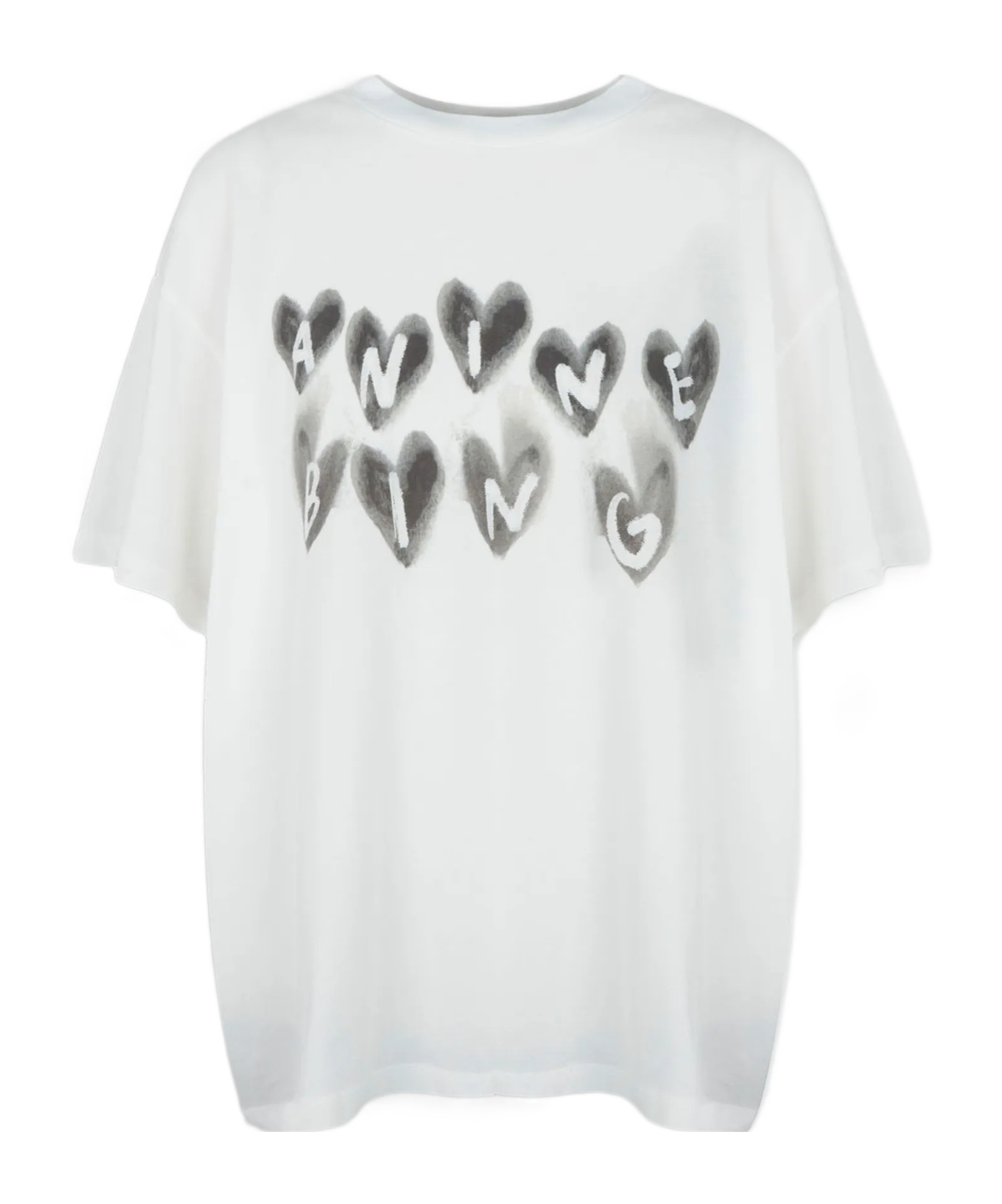 Shop Anine Bing Cade Hearts T-shirt In White
