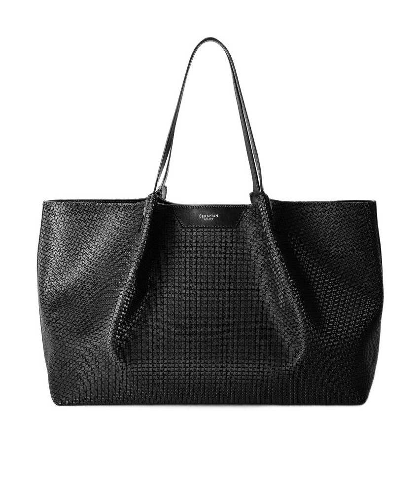 Serapian Double-handle Handbag In Black