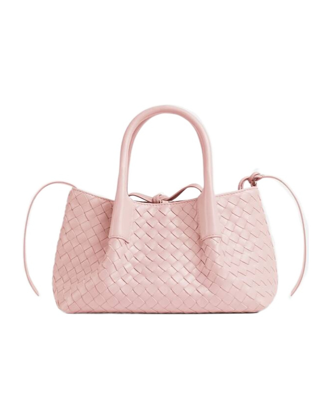 Bottega Veneta Pinacoteca Small Intrecciato Leather Tote Bag In Pink