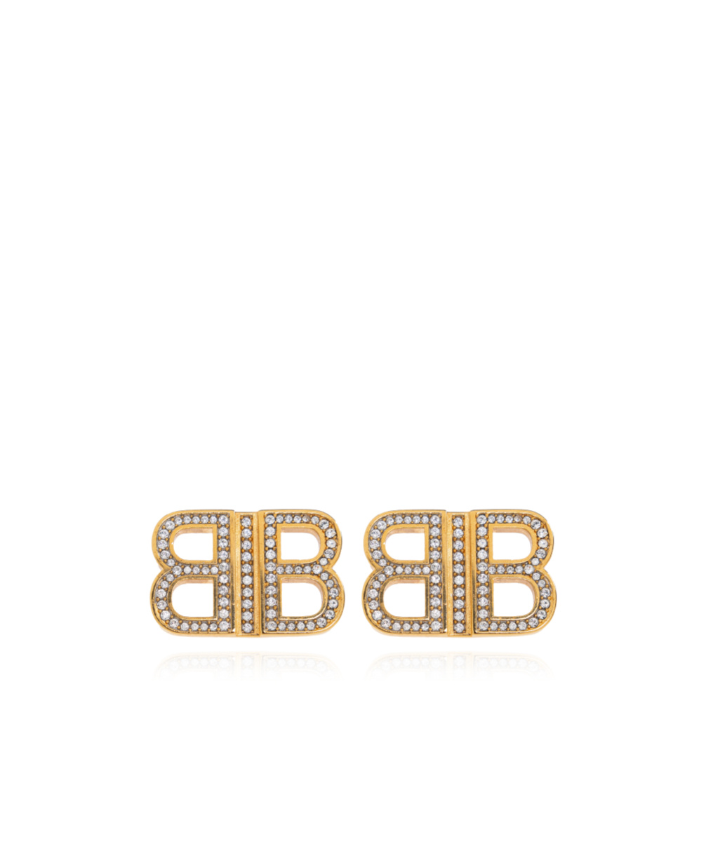 Balenciaga Double B Earrings In Yellow