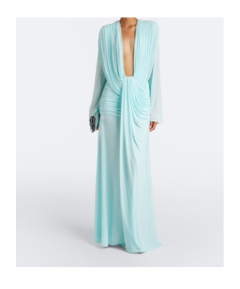 Christopher Esber Ripple Draped Gown In White