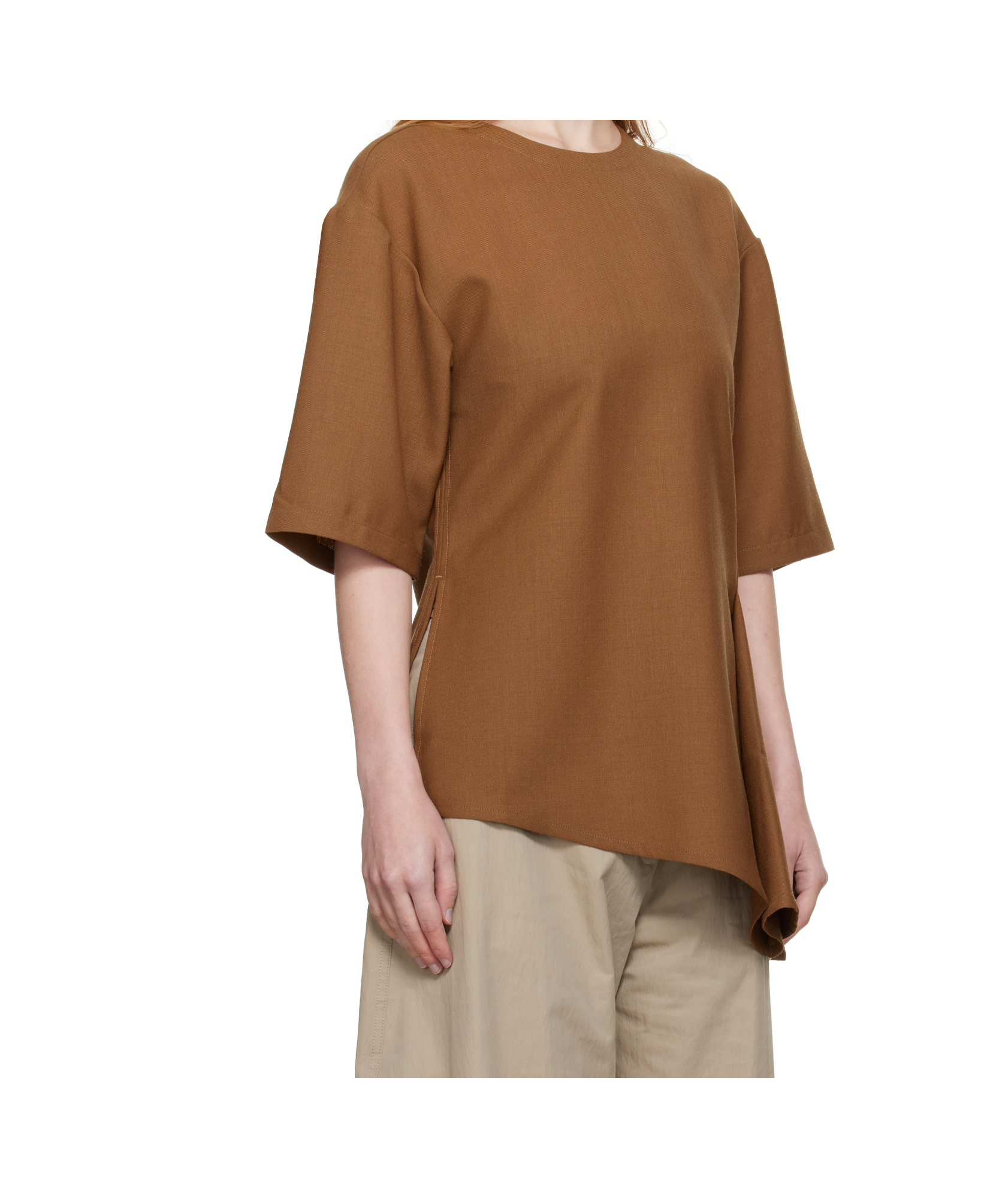 Studio Nicholson Vichy Top In Brown