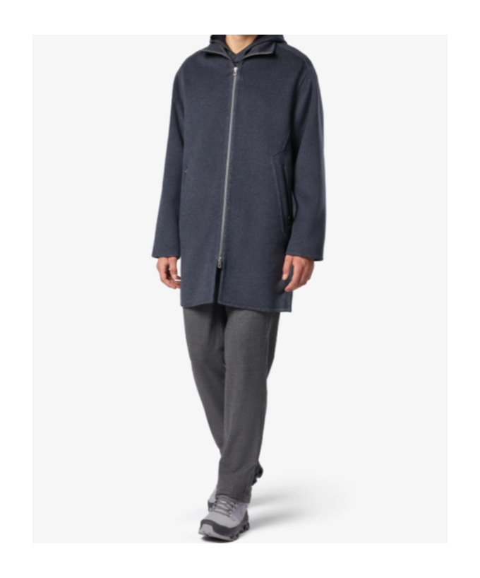 Sease Cappotto Cashmere Double Con Cerniera In Blue