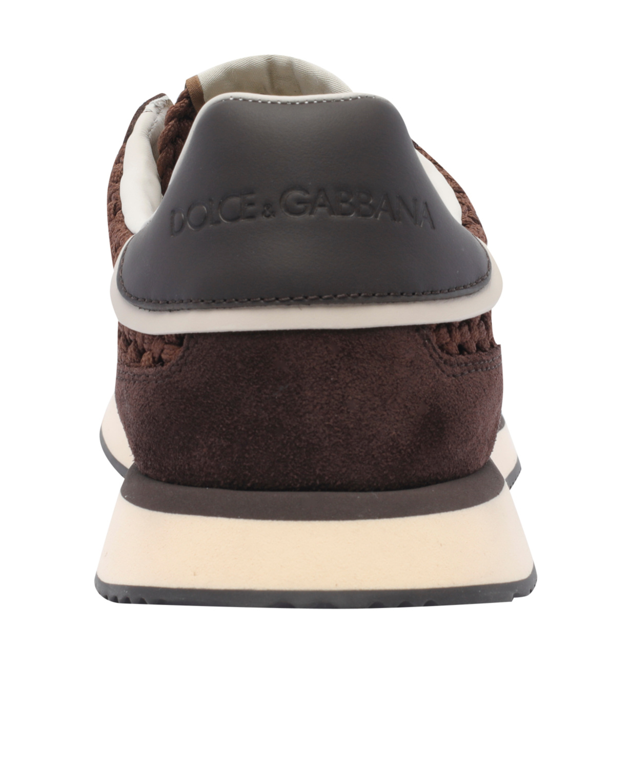 Dolce & Gabbana Mixed-material Dg Cushion Sneakers In Black