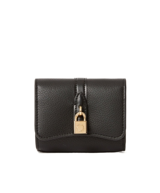 Stella Mccartney Ryder Tri-fold Wallet In Black