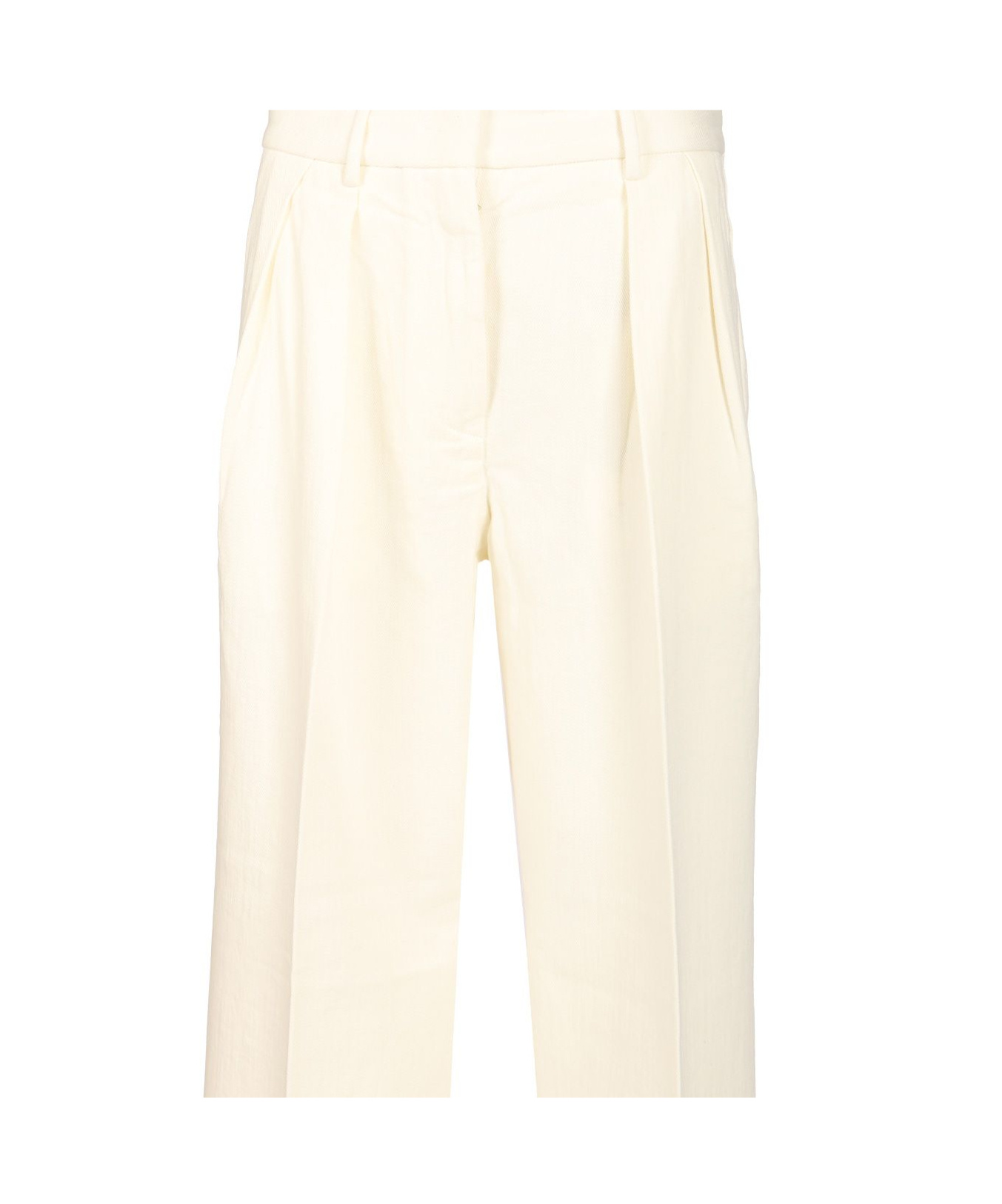 Forte Forte Belt Loops Slacks In White