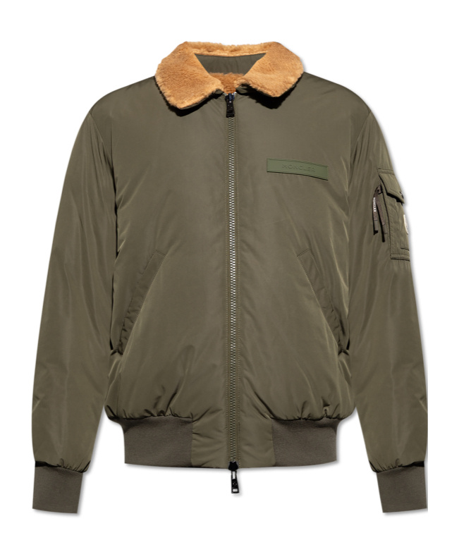 Moncler Maulevrier Double-faced Down Jacket In Green