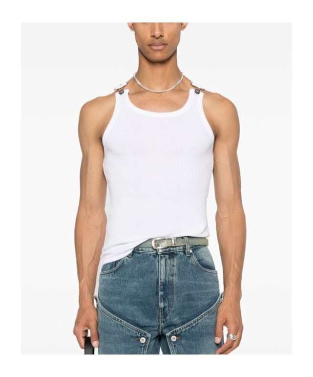 Shop Jean Paul Gaultier Round-neck Vest In White