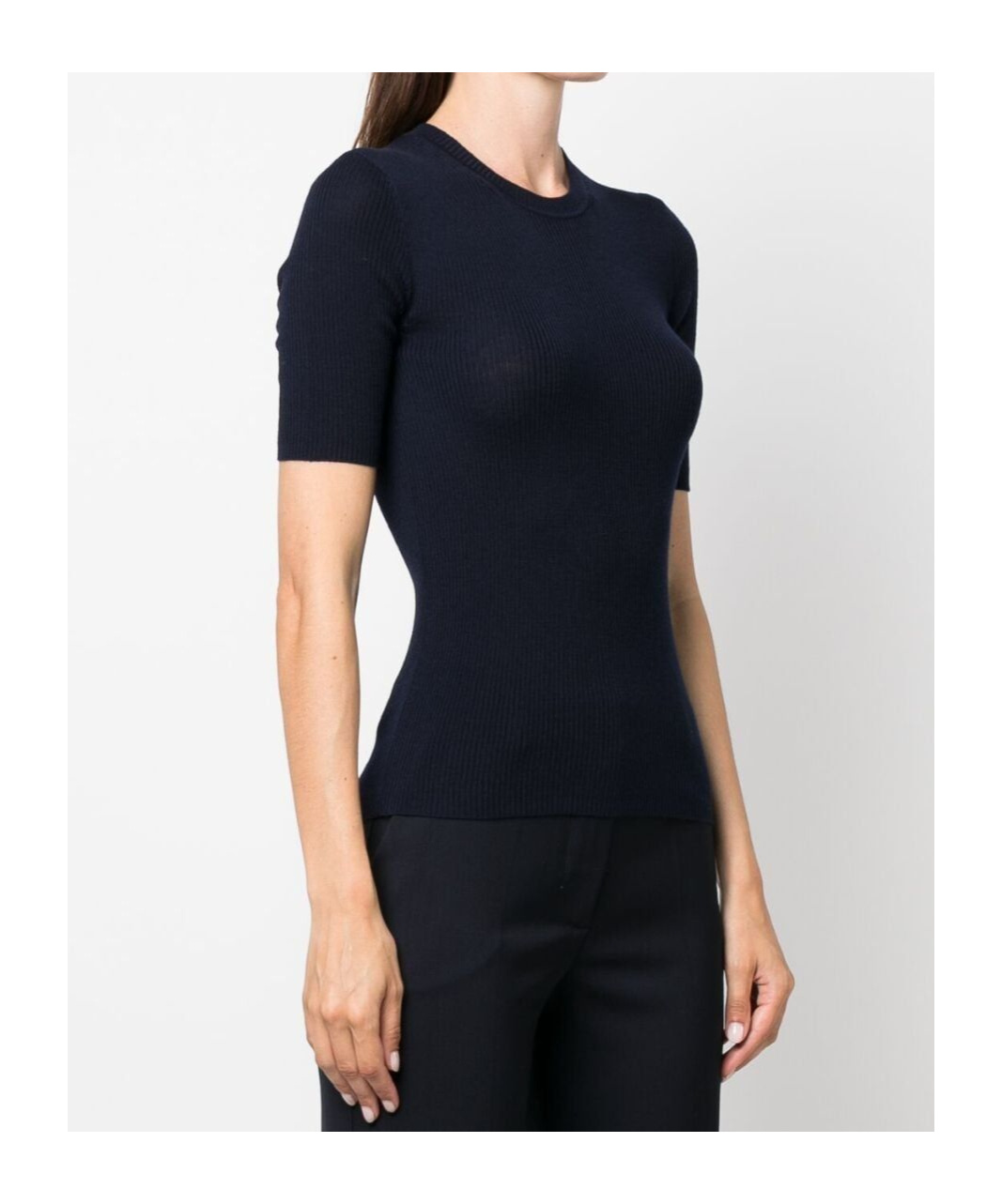 P.a.r.o.s.h Short-sleeved Rib Sweater In Black