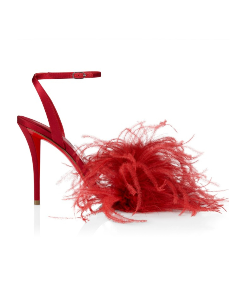 Christian Louboutin Miss Z Poupi 100 Mm Strappy Sandals In Red