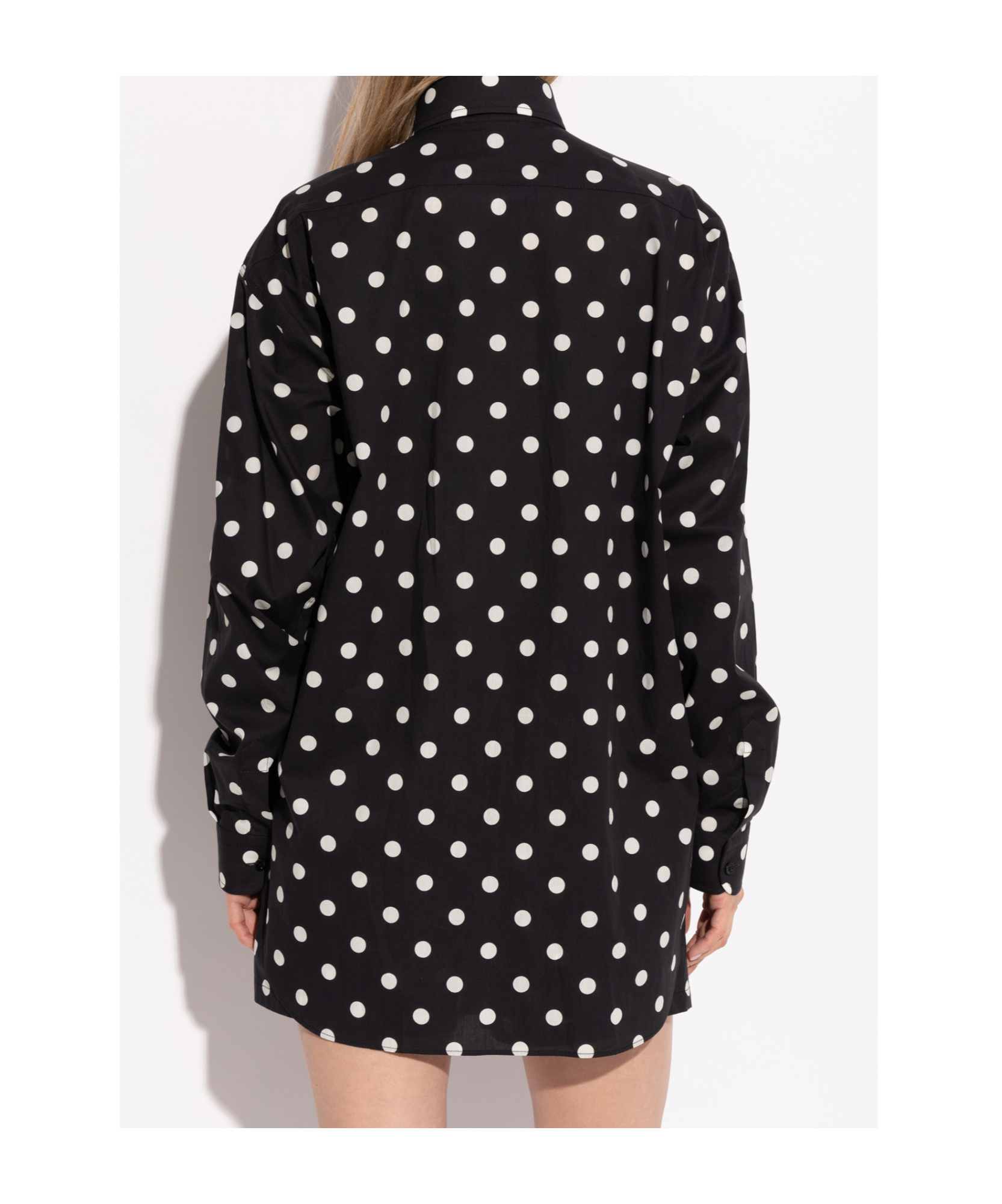 Shop Moschino Polka Dot Shirt In Black
