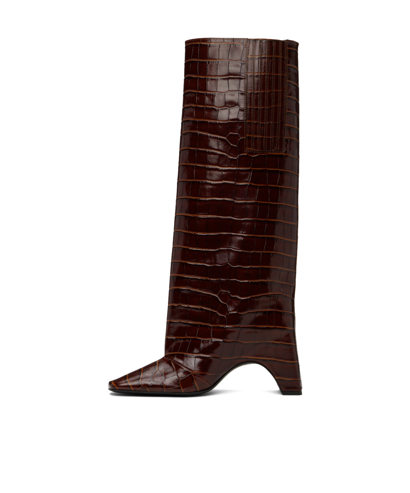 Shop Coperni Square Toe Boots In Brown