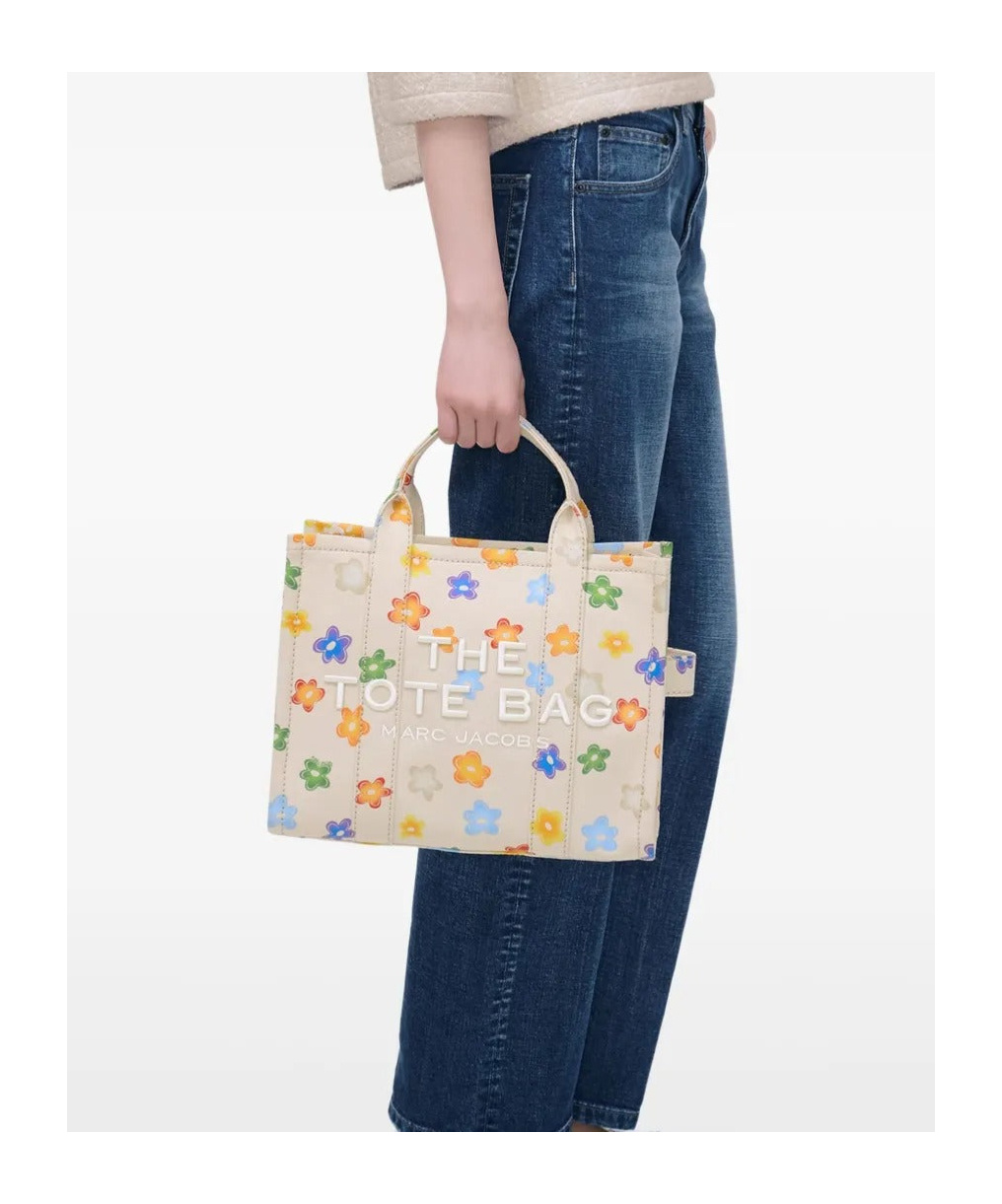 Marc Jacobs The Wild Daisy Medium Tote Bag In White