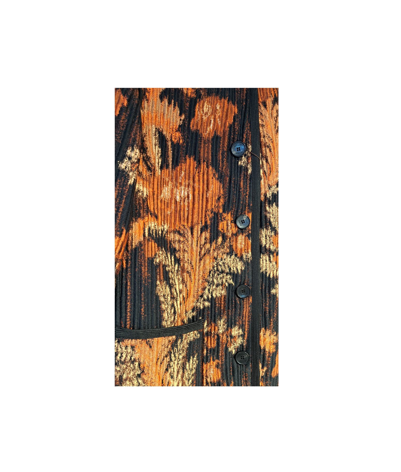 Etro Long-sleeved Coat In Black