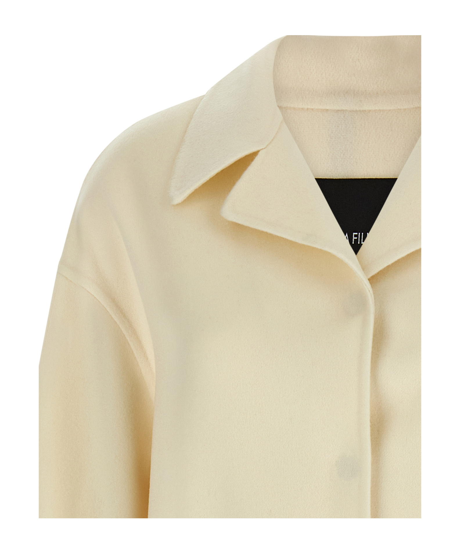 Fabiana Filippi Luxurious Cashmere Outerwear Featuring Collar In Brown