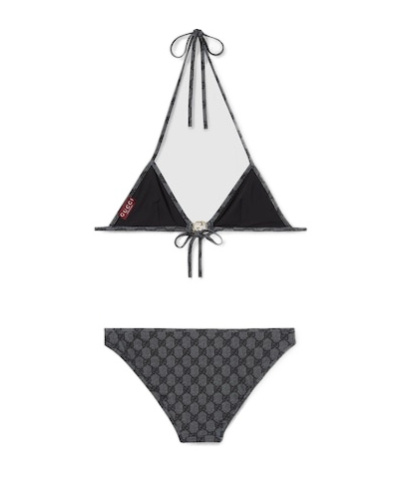 Shop Gucci Printed Gg Stretch Jersey Bikini