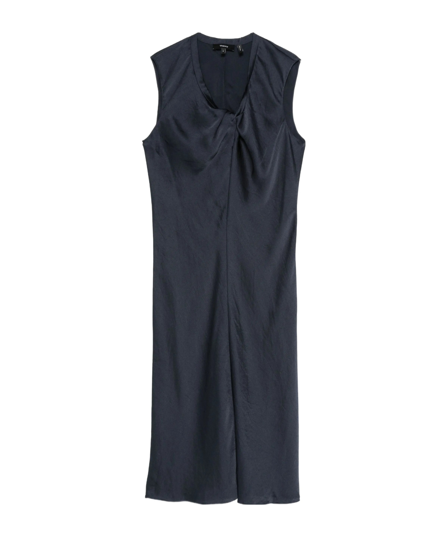 Theory Twist Scoop Midi Dress In Blue