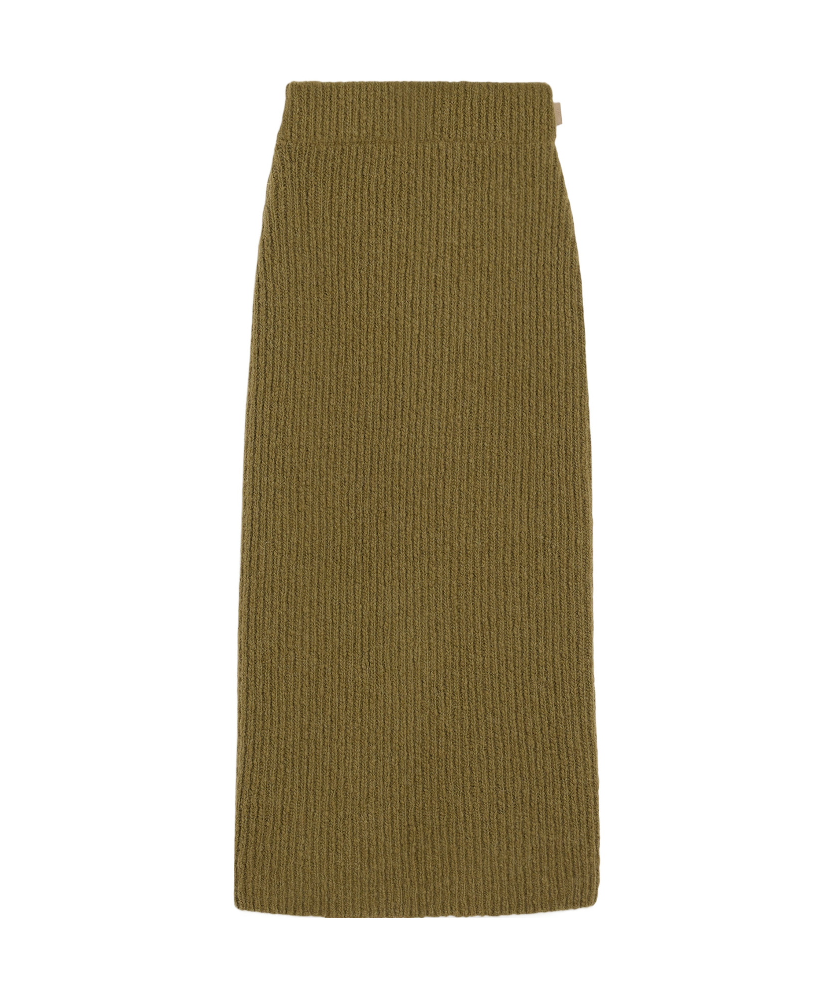 Ami Alexandre Mattiussi Wool Straight Skirt In Green