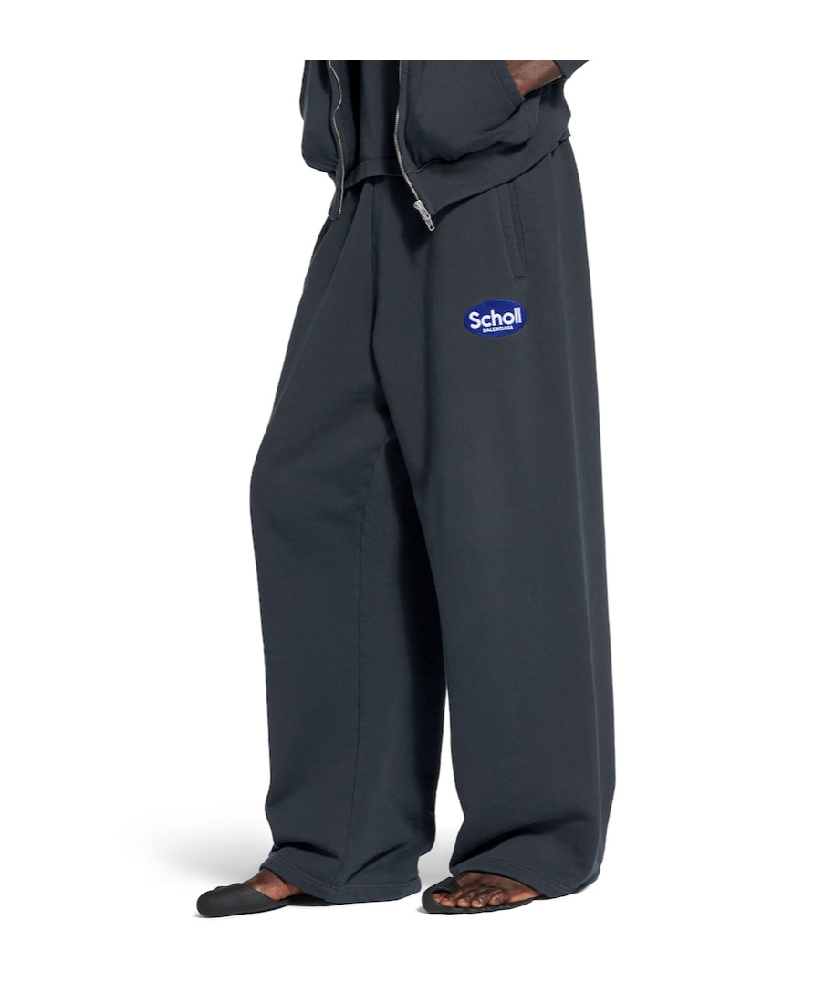 Balenciaga Men's I Scholl Baggy Sweatpants In Black Faded