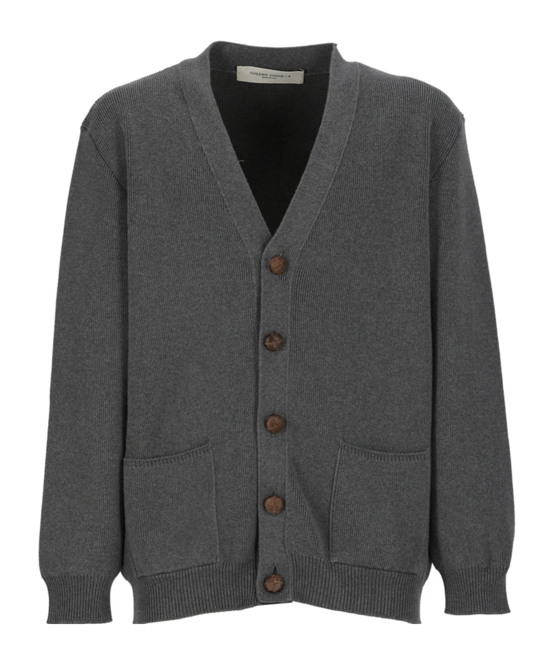Golden Goose Cotton V-necked Cardigan In Black