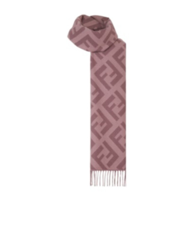 Fendi Fringed Scarf In Brown