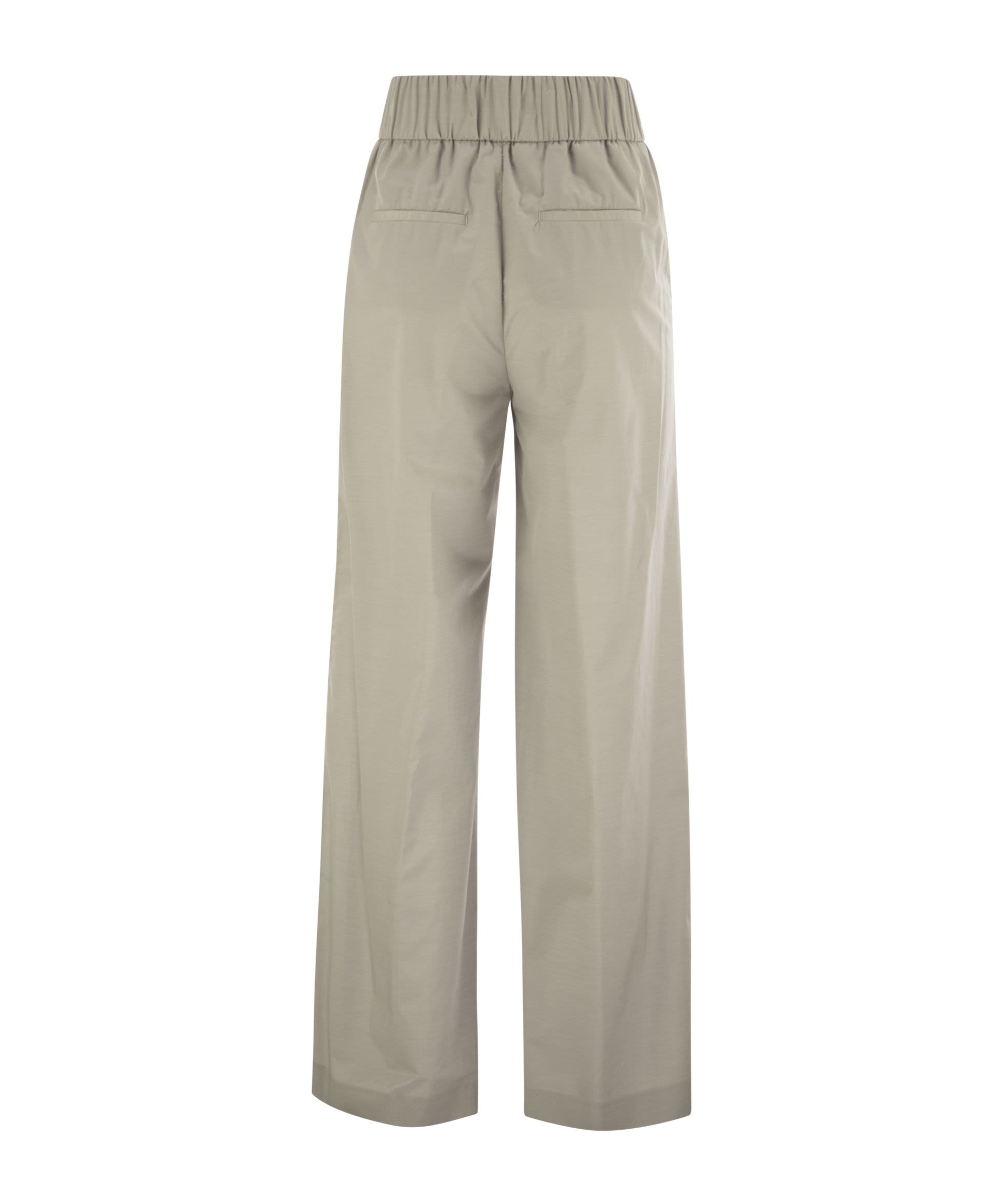 Peserico Trousers In Lightweight Technical Cotton Canvas In Nude