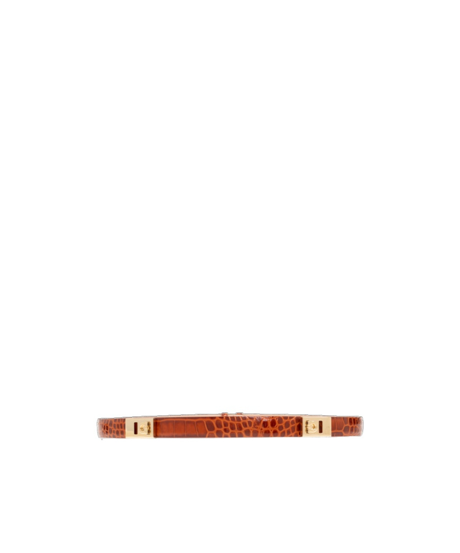 Shop Ferragamo Logo Belt In Brown
