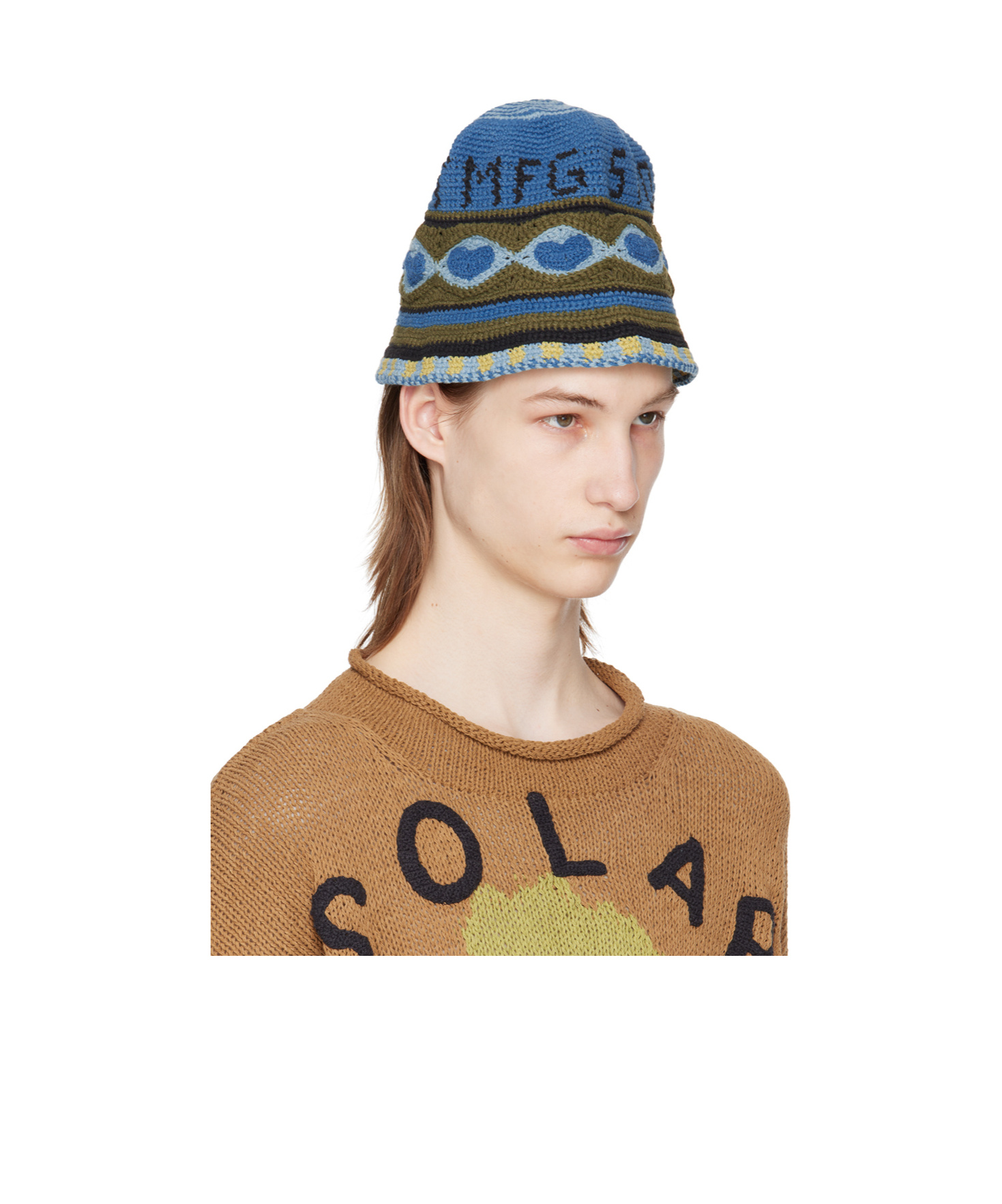 Story Mfg. Brew Crochet-knit Bucket Hat In Brown