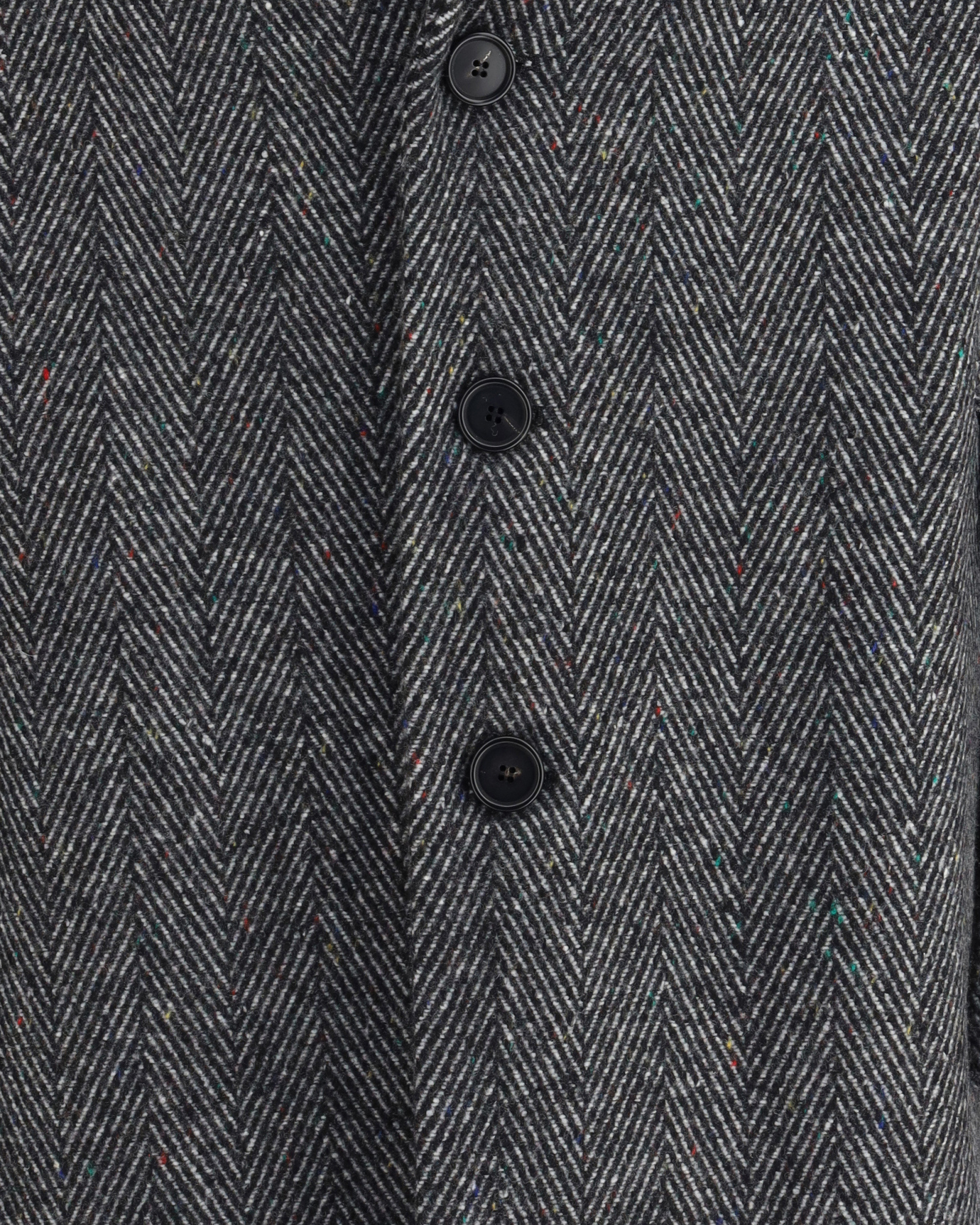 Givenchy Herringbone-pattern Notched-lapel Coat In Black