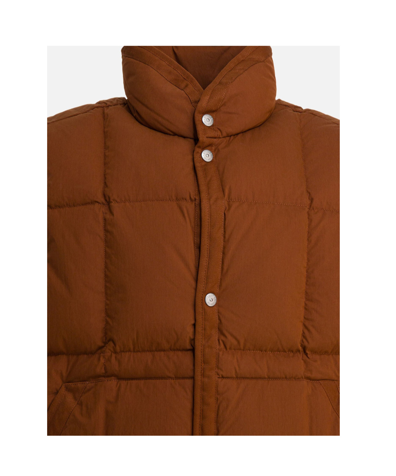 Stone Island Turtleneck Vest In Brown