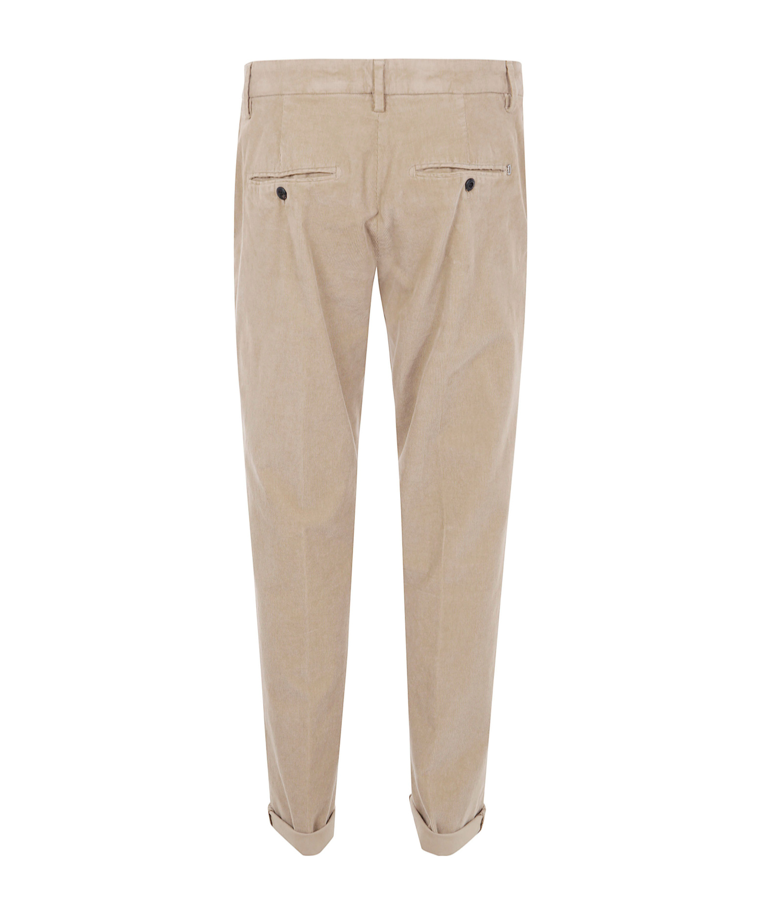 Dondup Cuffed Trousers With Belt Loops And Pockets In Brown
