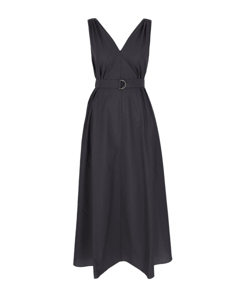 BRUNELLO CUCINELLI POPLIN MIDI DRESS