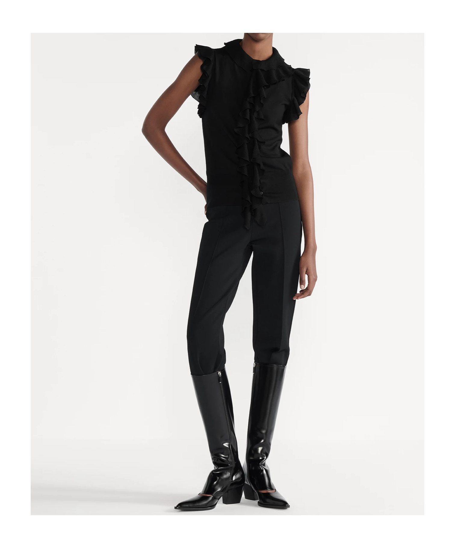 Dior Fitted Stirrup Pants In Black