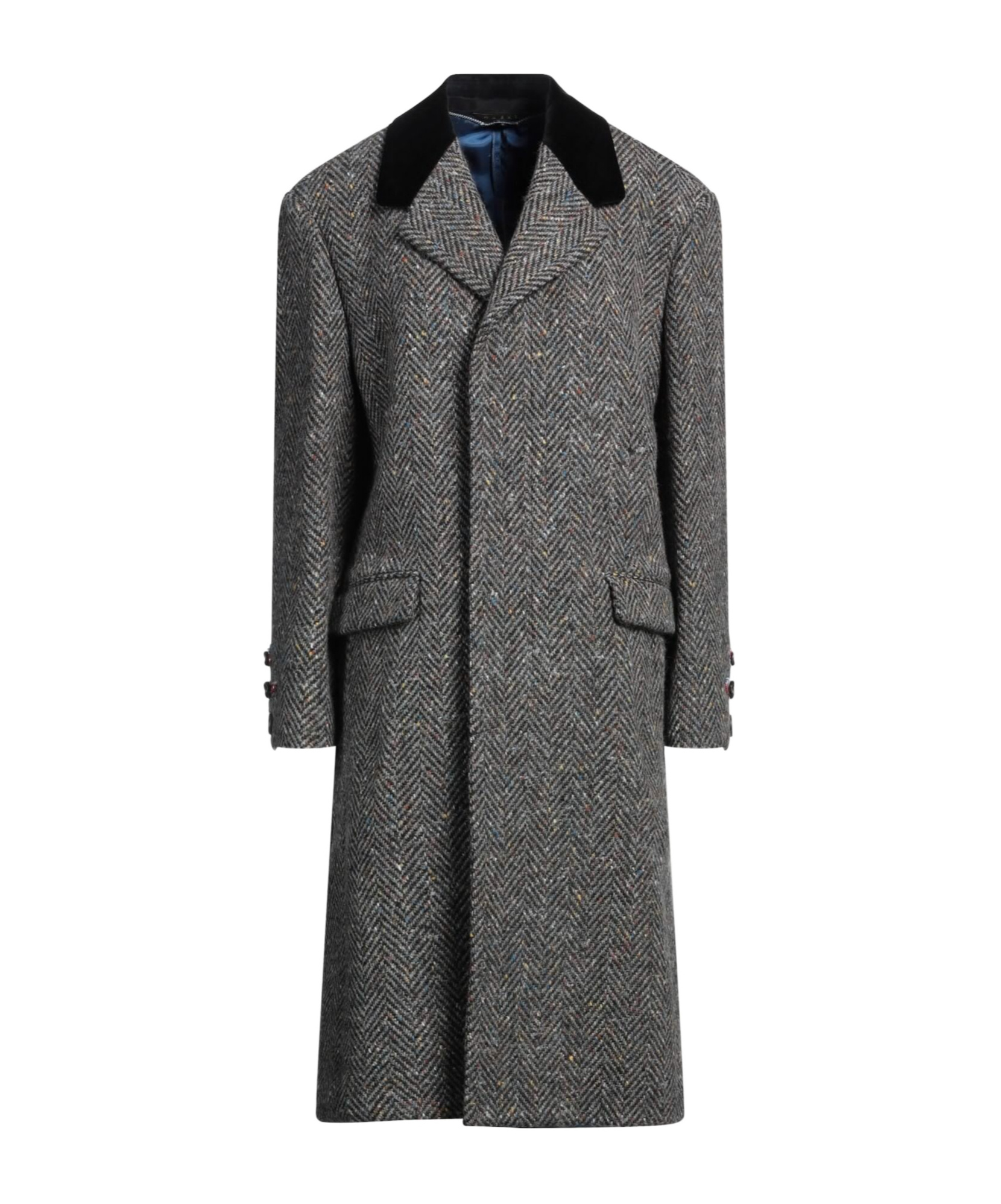 Marni Casual Wool Coat In Black