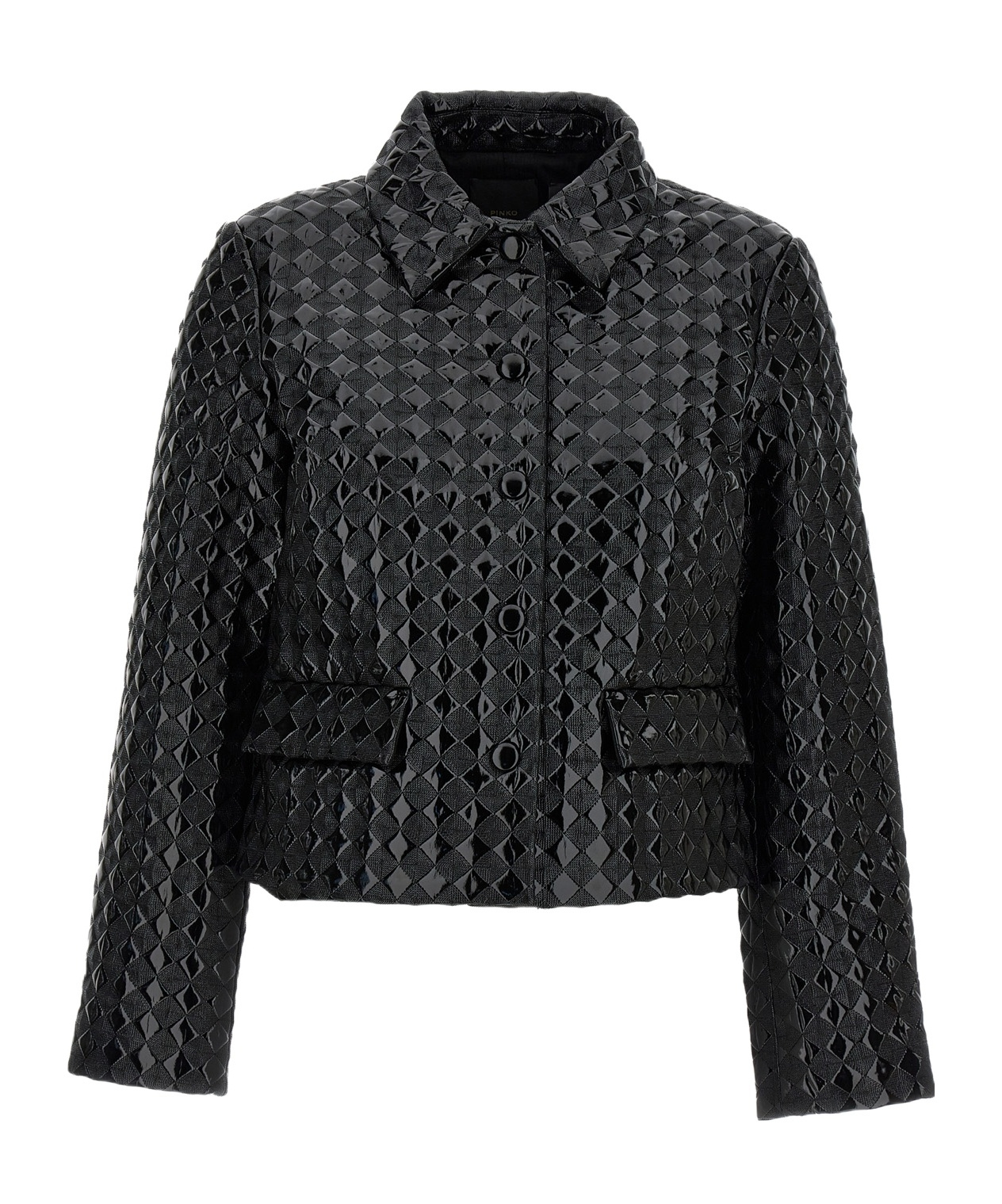 Shop Pinko Leopardi Jacket In Black