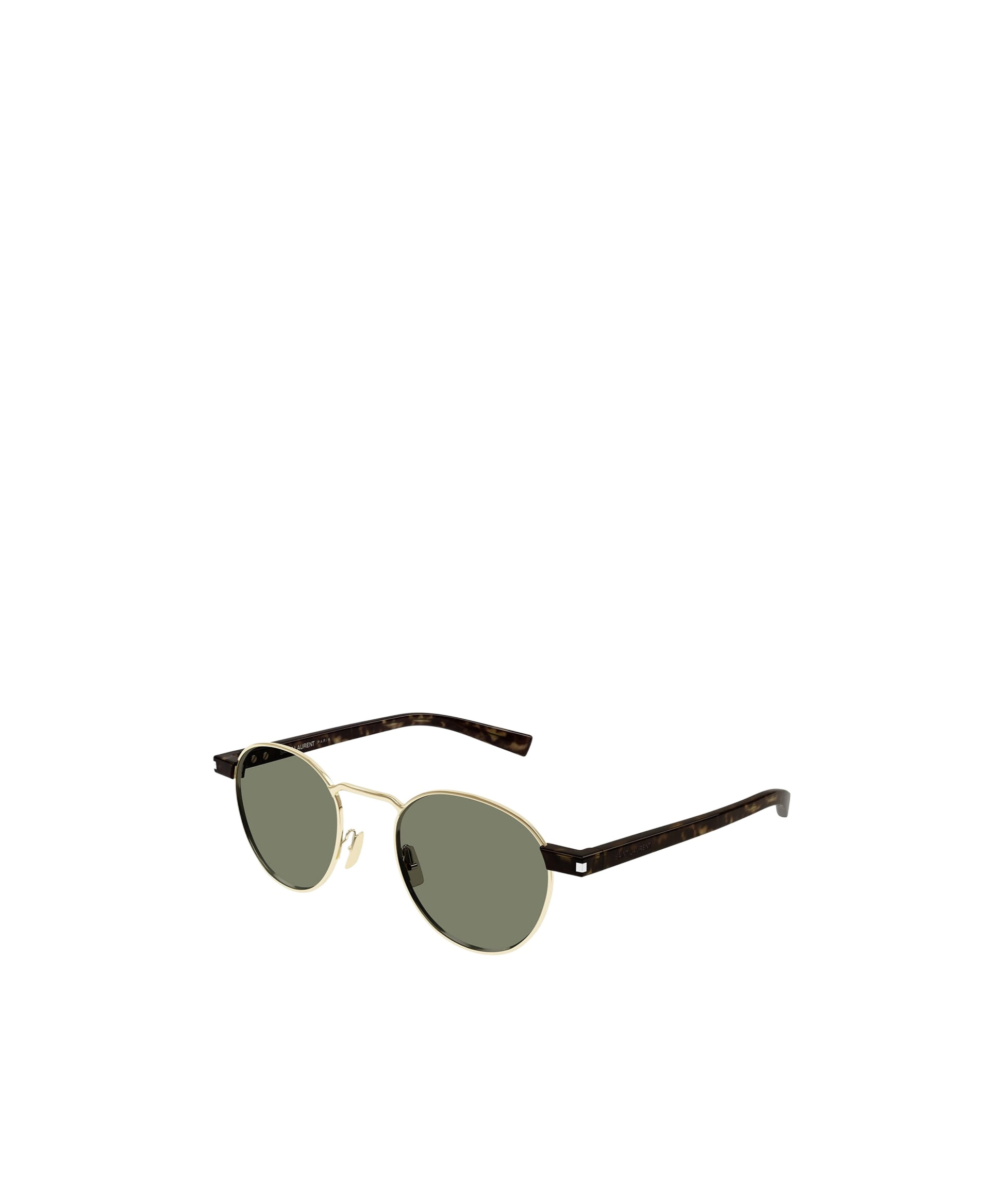 Saint Laurent Logo Flat Mirror In Green