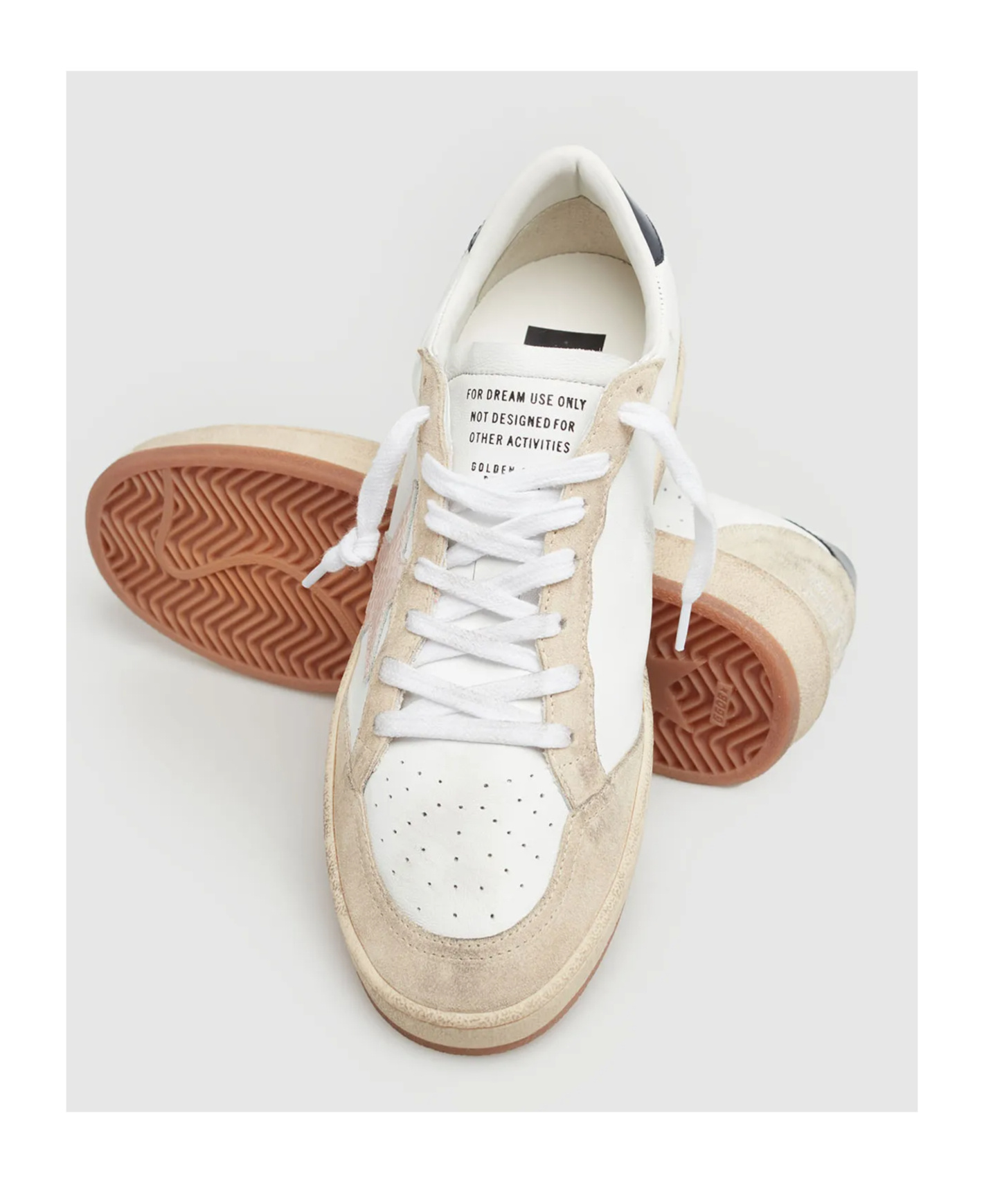 Golden Goose 20mm Ballstar Leather Sneakers In Nude