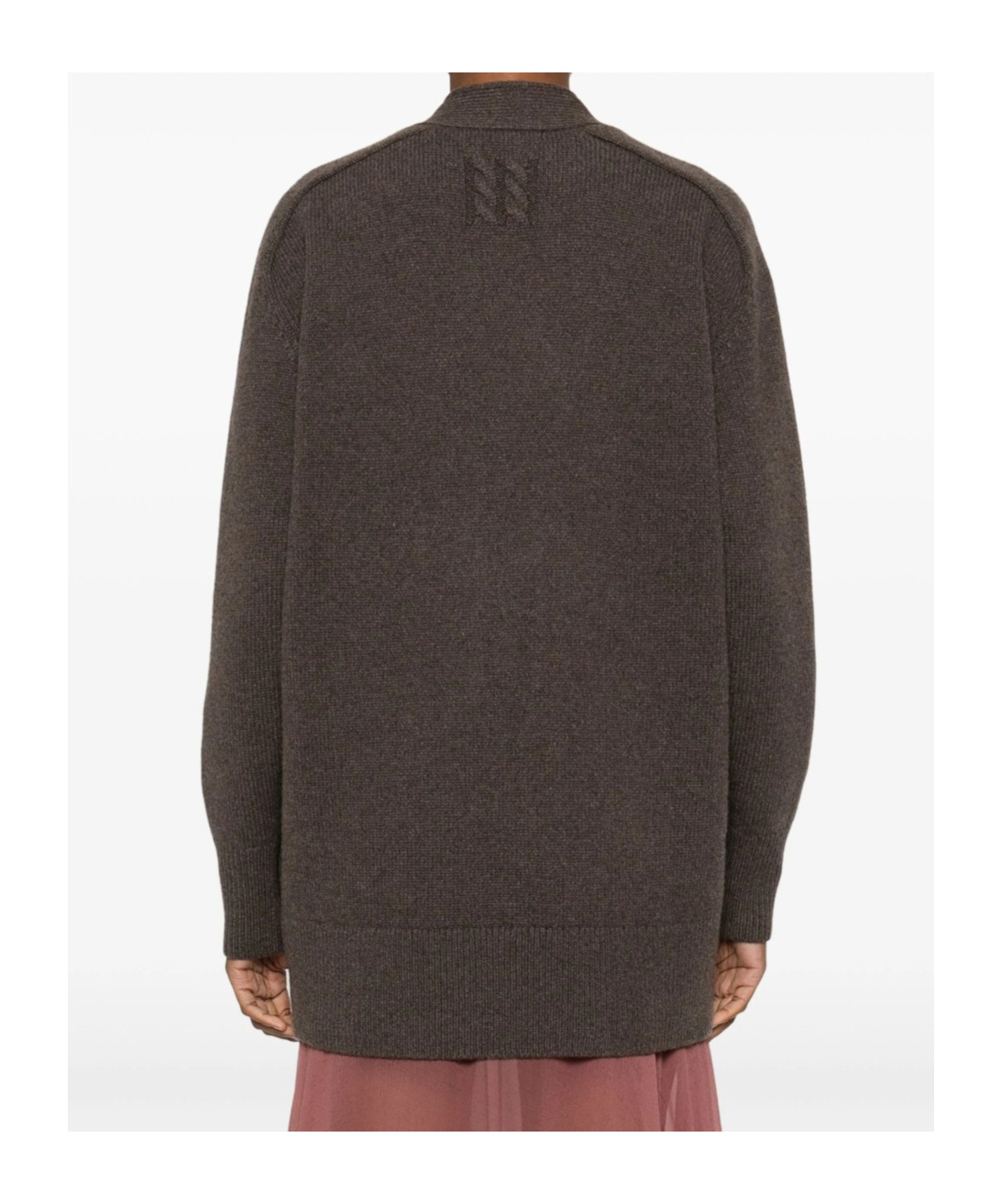 Shop Nili Lotan Long-sleeved Knitted Cardigan In Black