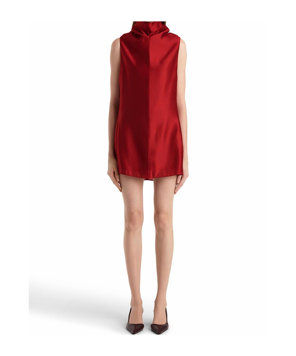 Khaite Womens Crimson Daria Sleeveless Woven Mini Dress In Red