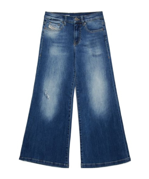 Diesel Wide-legged Jeans In Blue