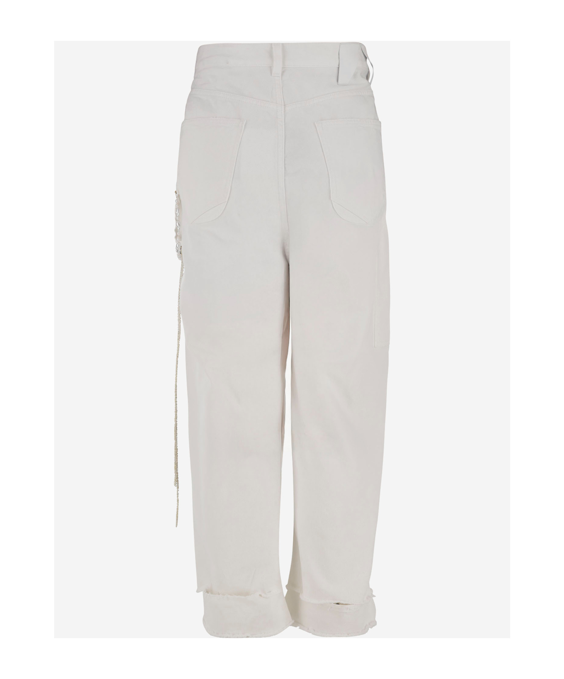Shop Darkpark Belt-loop Jeans In White