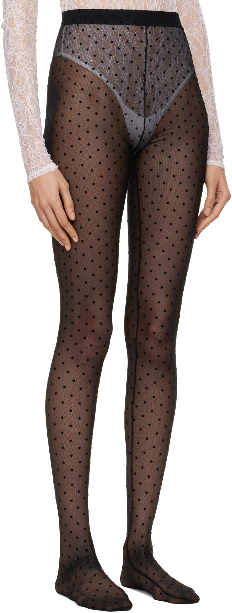Wardrobe.nyc Polka Dot Tights