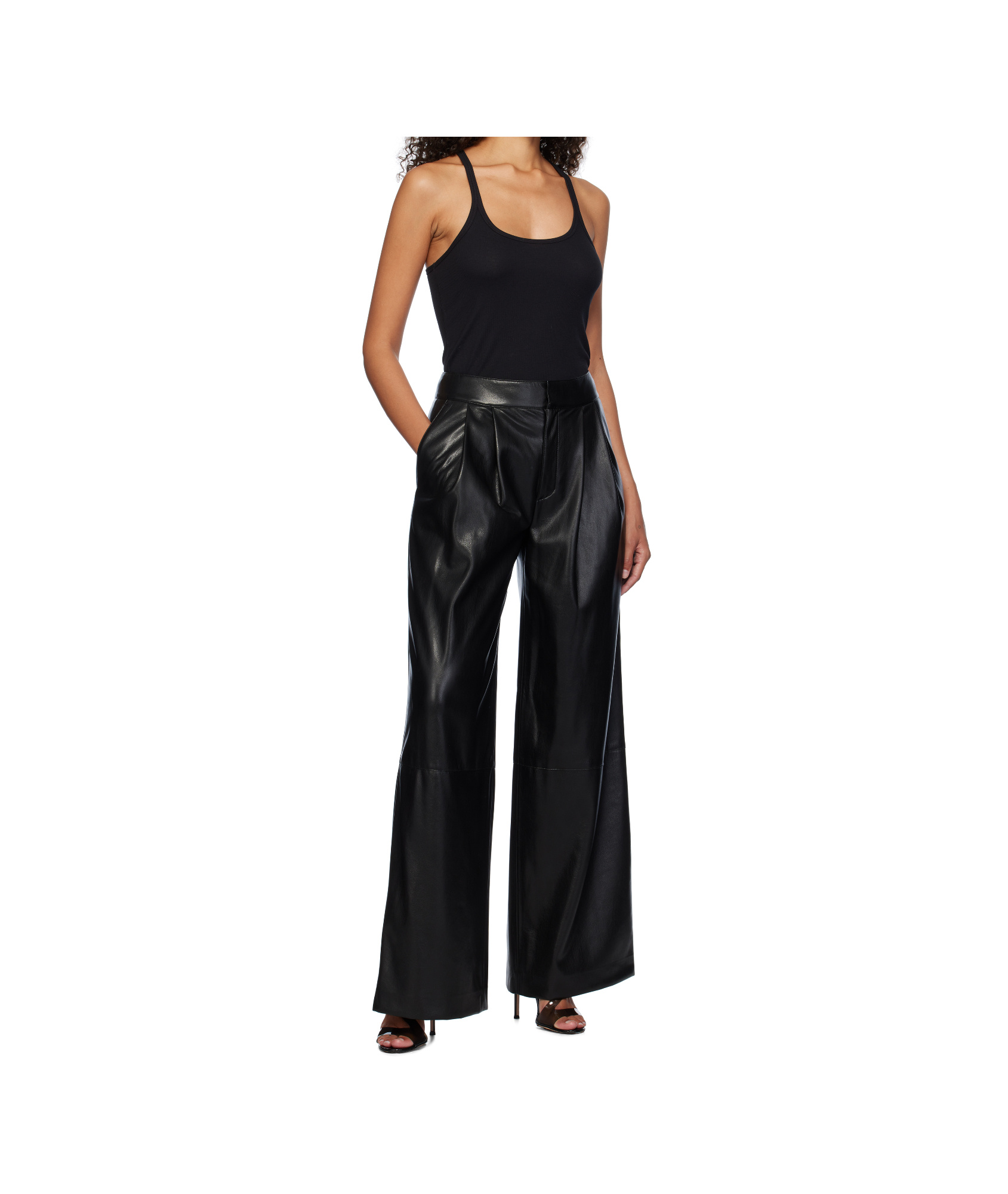 Hugo Boss Wide-leg Casual Pants In Black