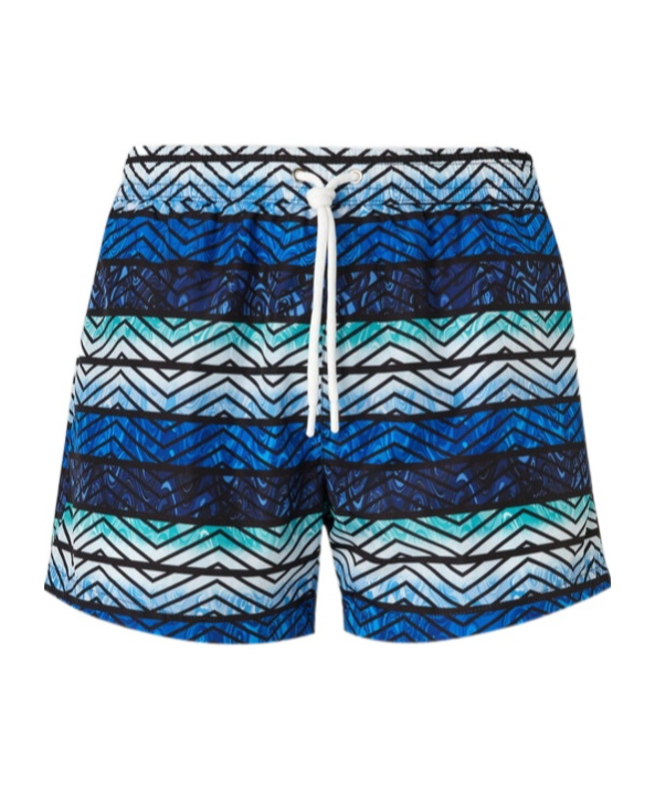 Missoni Zigzag Print Swim Trunks With Stripes And Dégradé