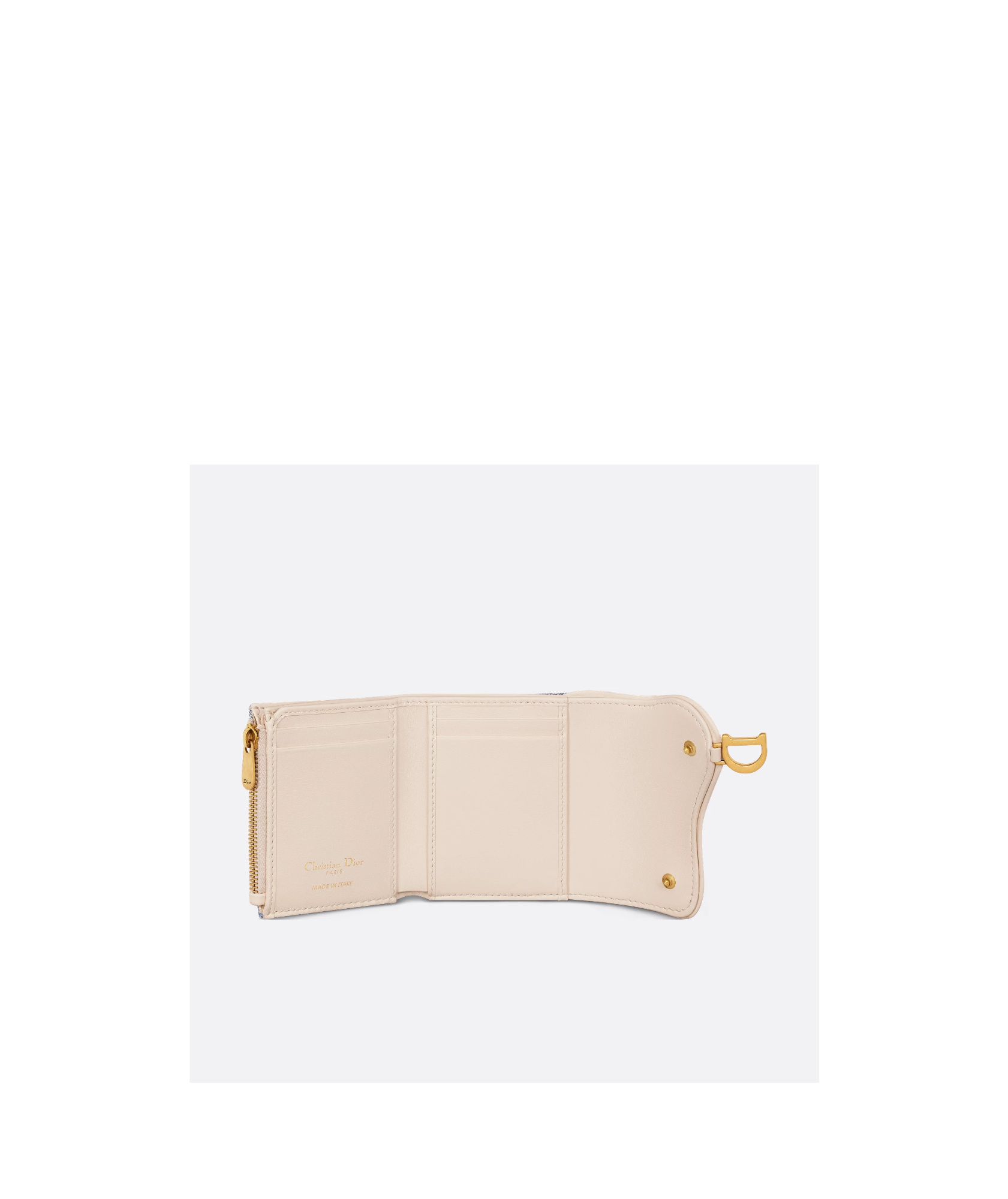 DIOR SADDLE LOTUS WALLET