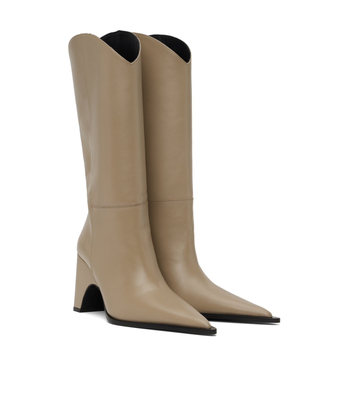 Coperni Pointed Toe Boots In Beige