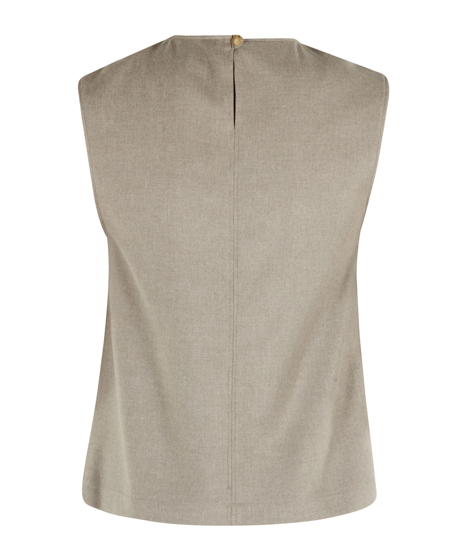 Alysi Top Girocollo S Maniche Fringe In Neutral