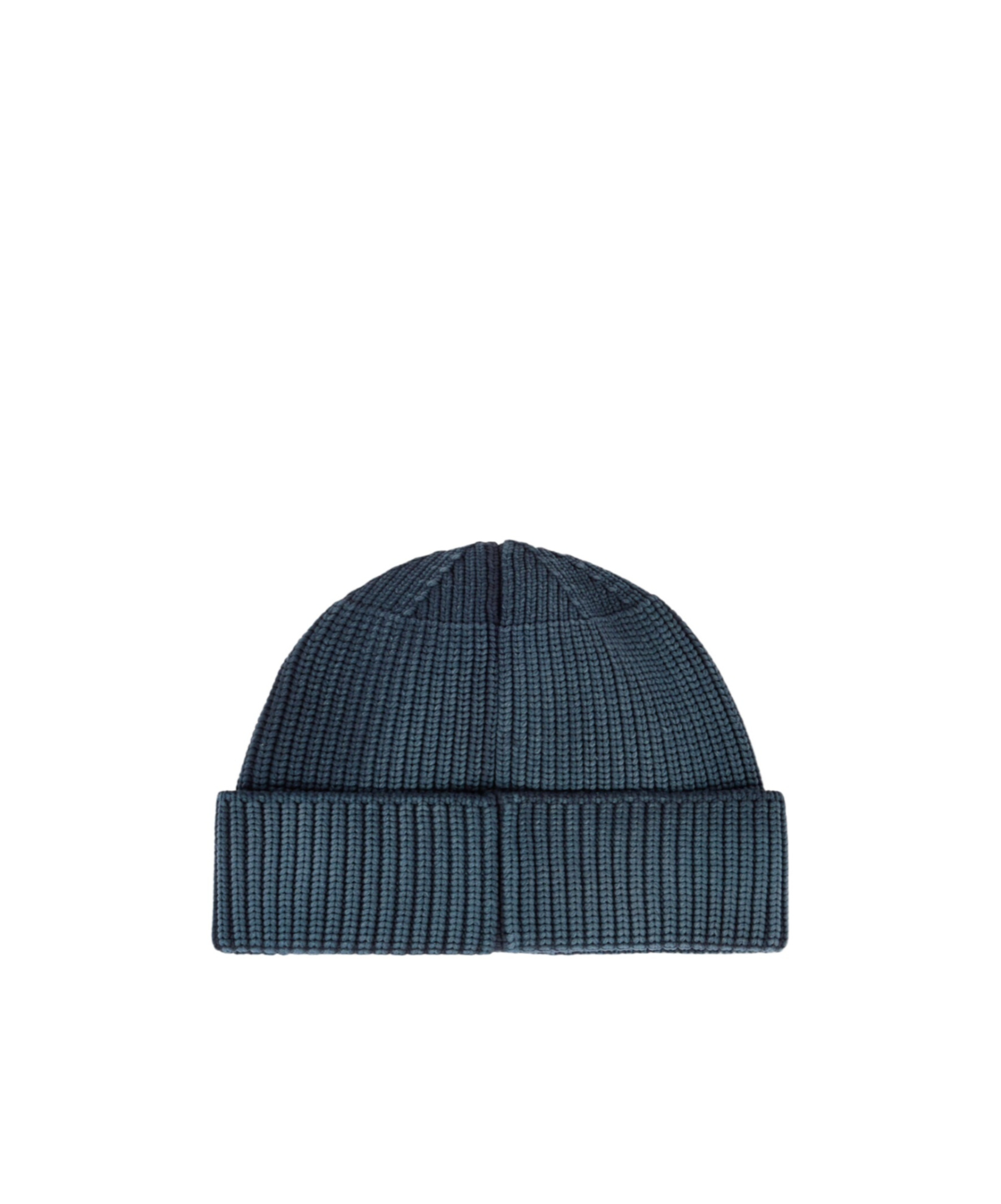 Stone Island Beanie With Compass Logo Patch In Green