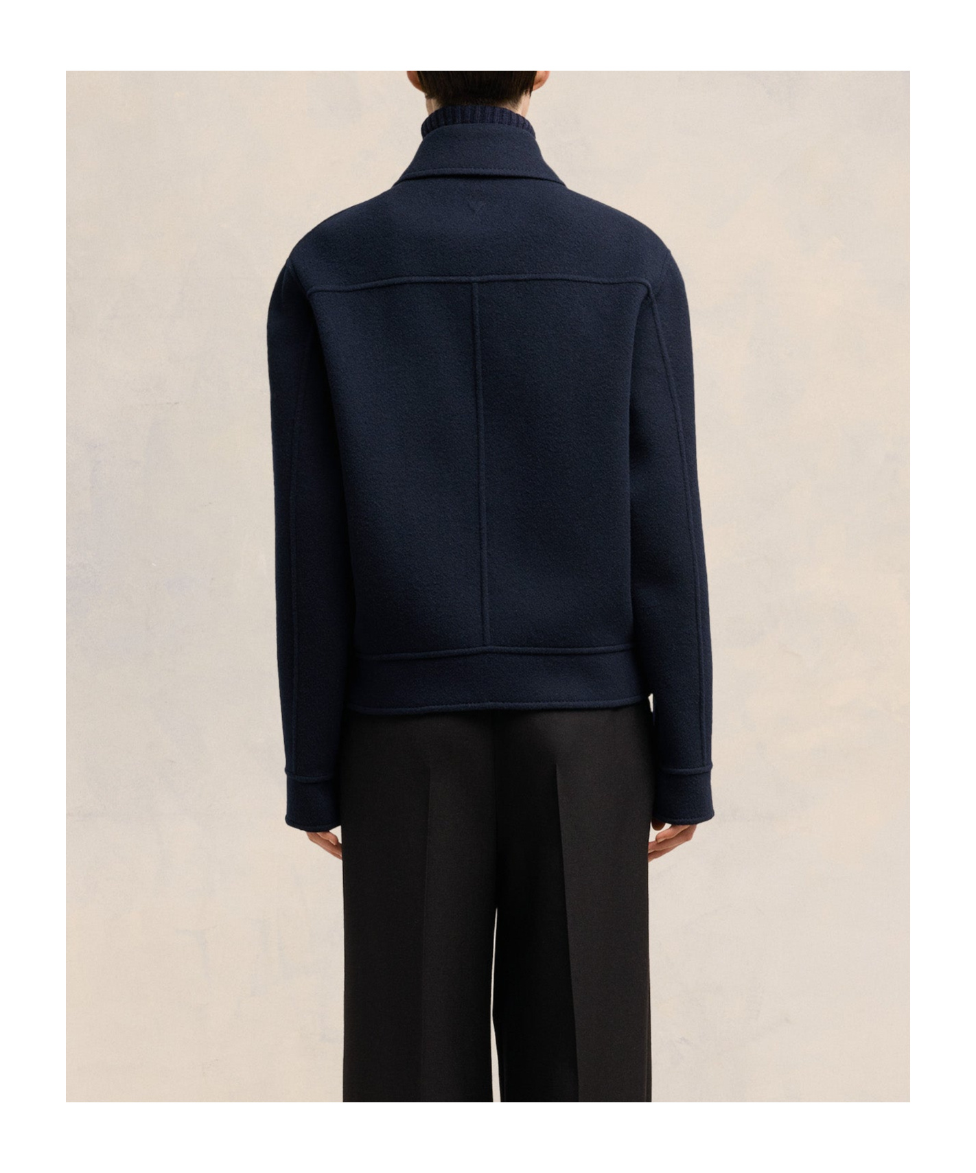 Ami Alexandre Mattiussi Oversize Virgin Wool Jacket In Black
